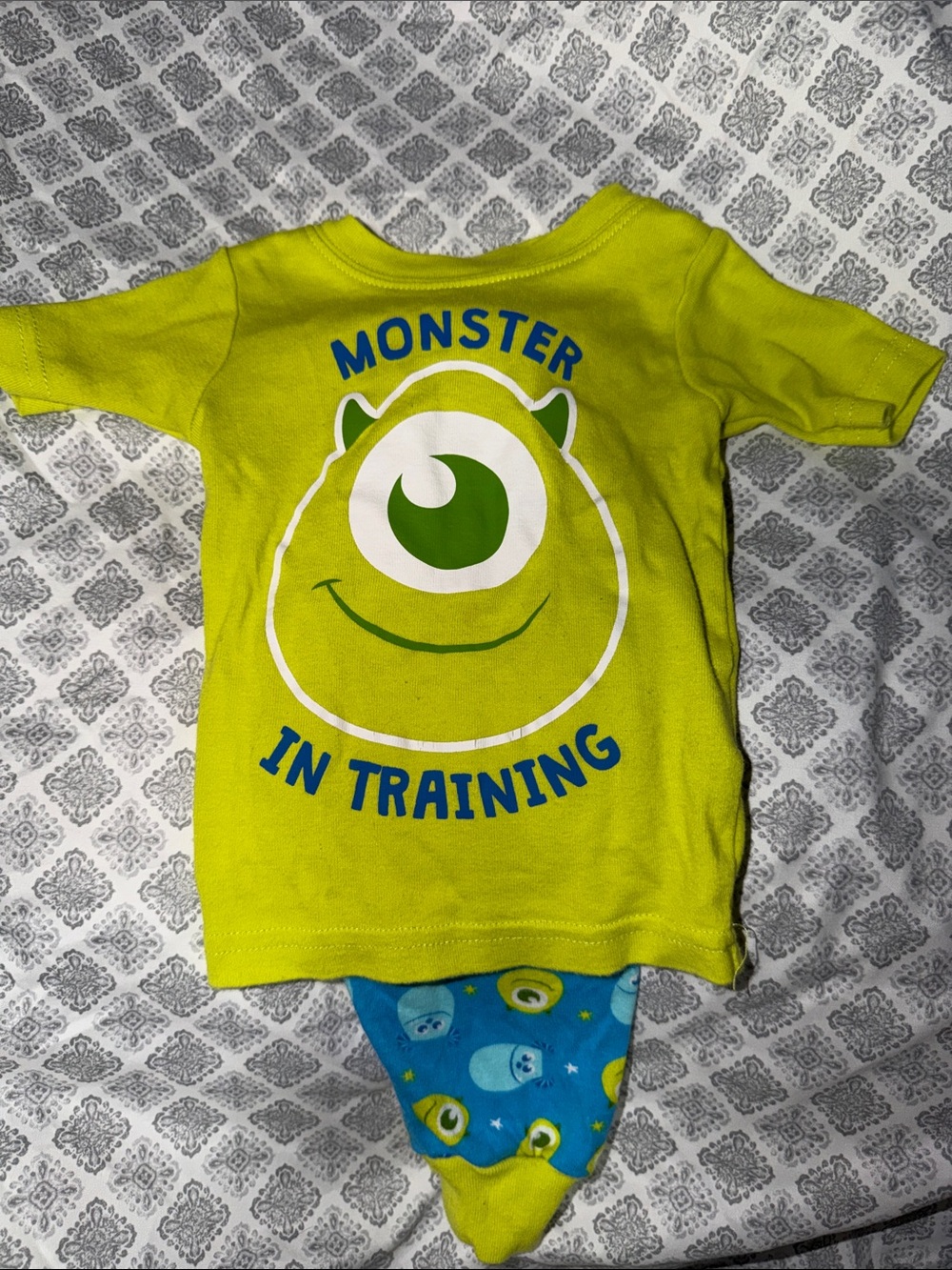 Monster In Training Lime Green Baby Tee